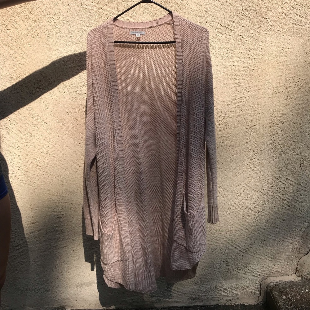 Cream Cardigan with Two Pockets